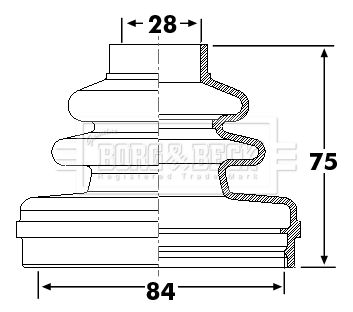 BORG & BECK Paljekumisarja, vetoakseli BCB6320